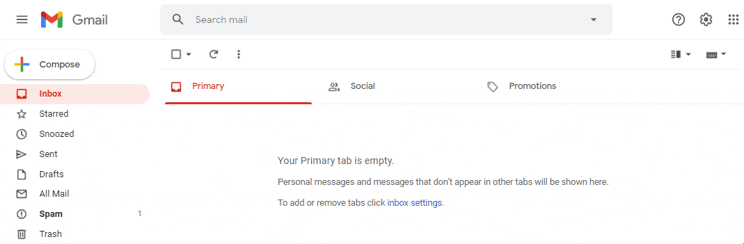 gmail primary