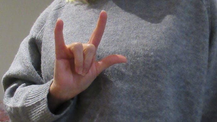 I love you ASL hand signal