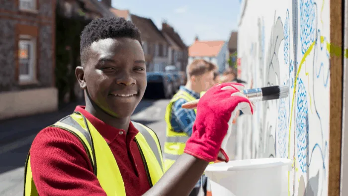 teen hobby boys volunteering