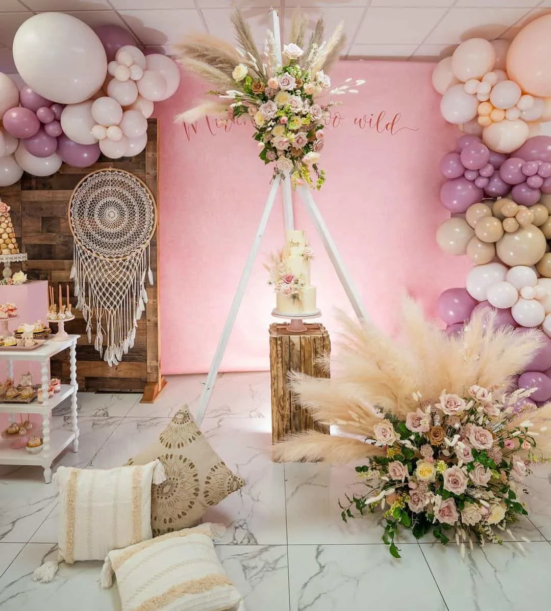 boho pink theme