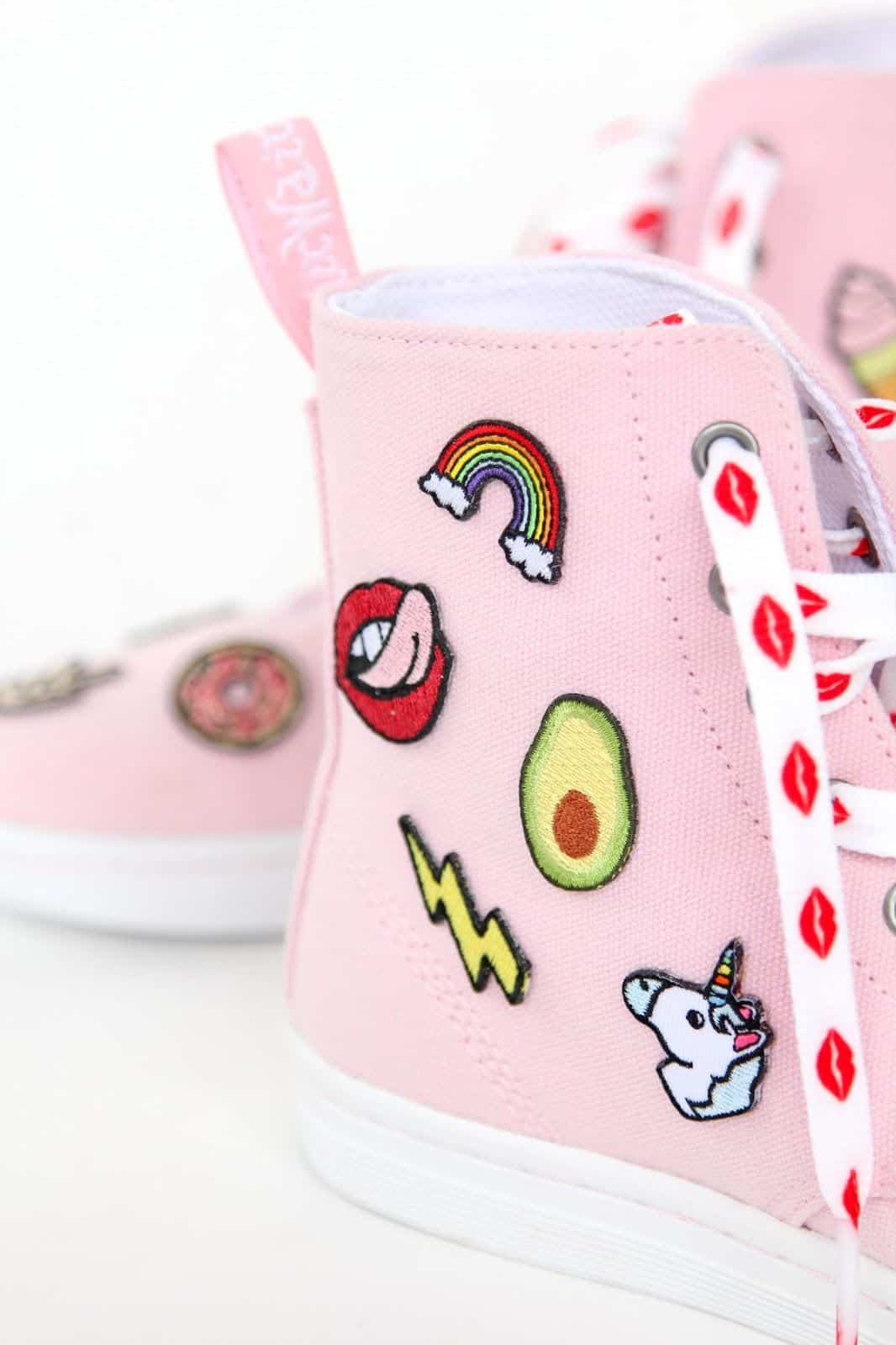 DIY Patch Patterned Sneakers