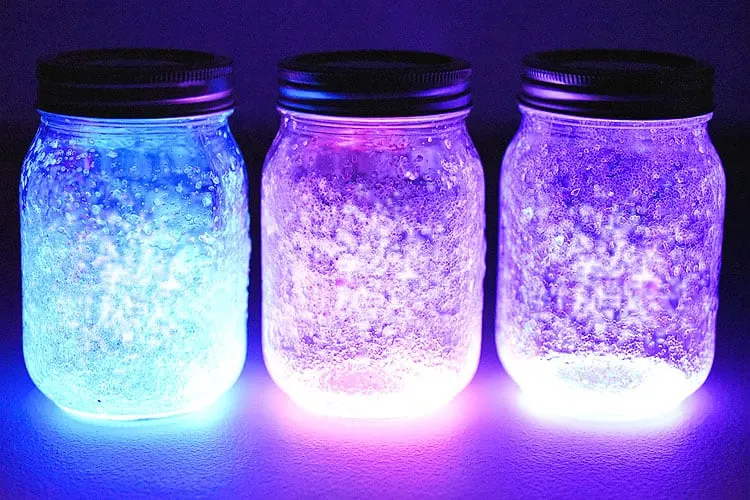 DIY glitter lanterns