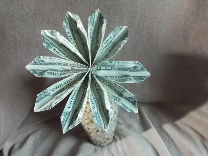 Origami Money Flowers