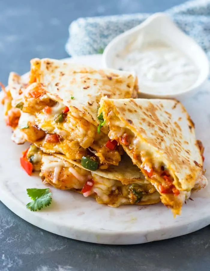 shrimp Quesadillas lunch for teens