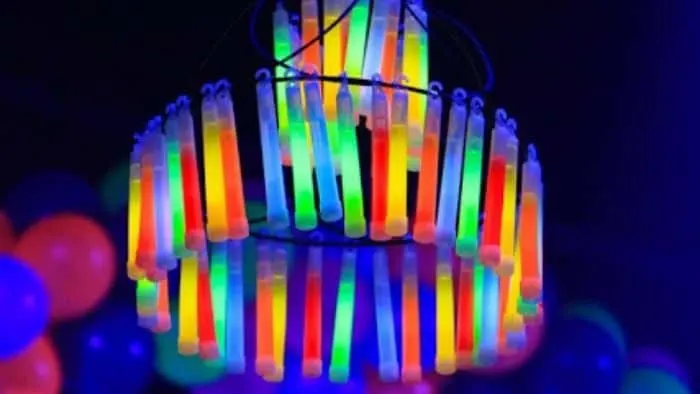DIY glowstick chandelier
