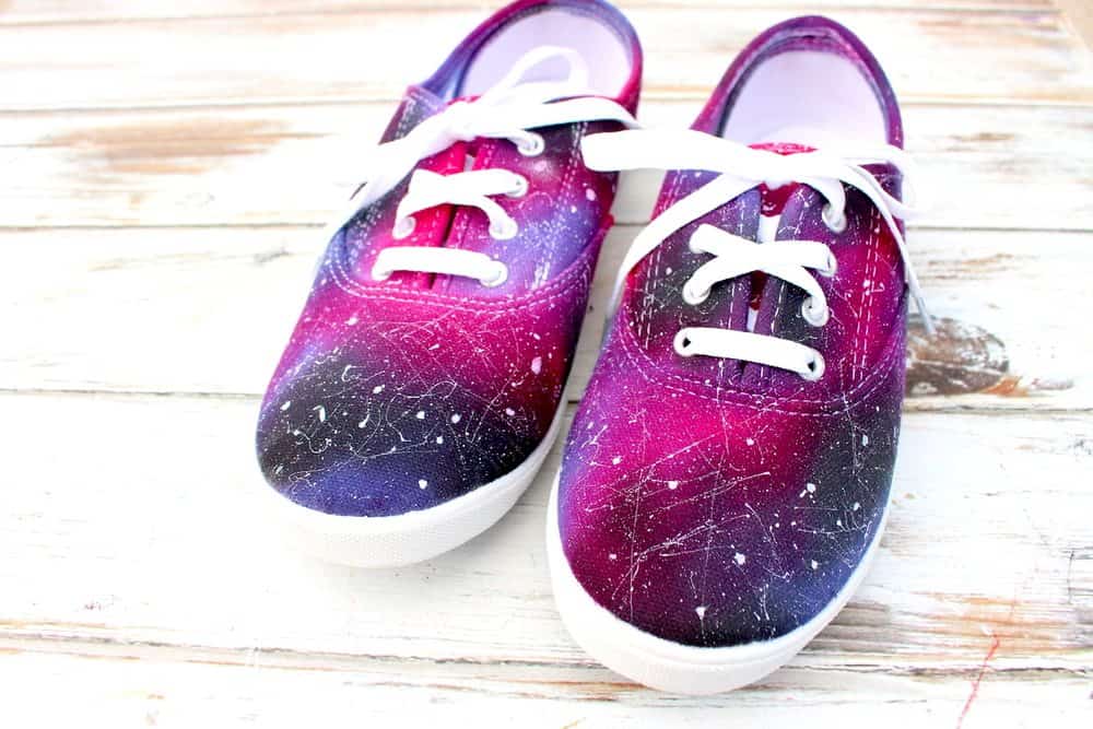 DIY galaxy shoes