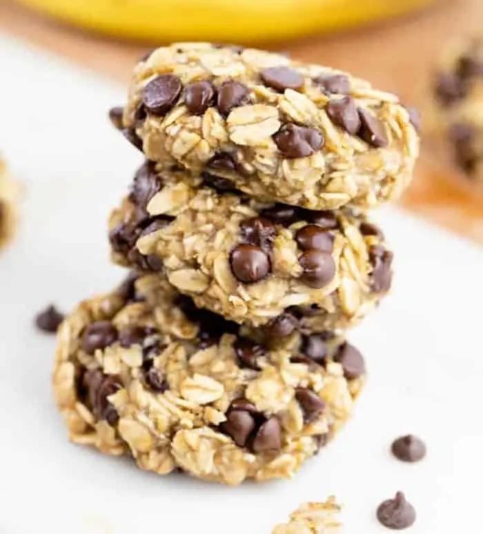 Three Ingredient Banana Oatmeal Cookies