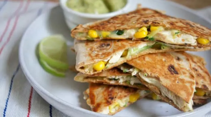 Loaded Chicken Quesadillas with Avocado Salsa