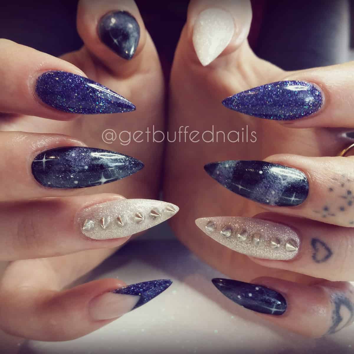 Edgy Galaxy Nails