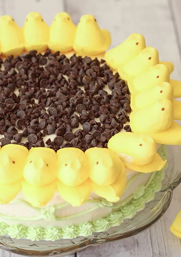 Peeps Sunflower Cake