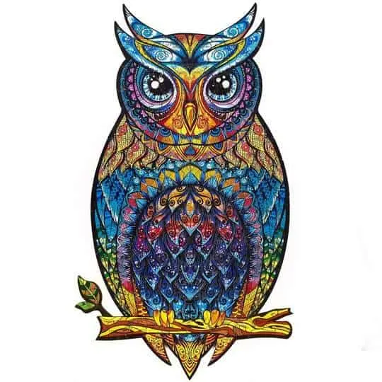 wooden jigsaw puzzle owl