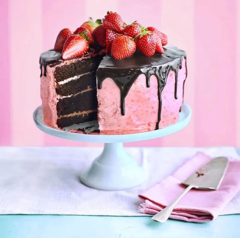 Choco-Berry Surprise Cake