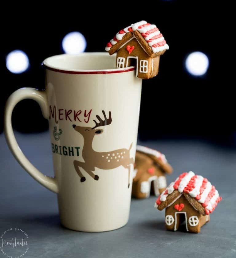 Mini Gingerbread House Mug Topper Cookies