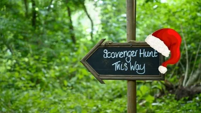 Christmas Scavenger Hunt clues