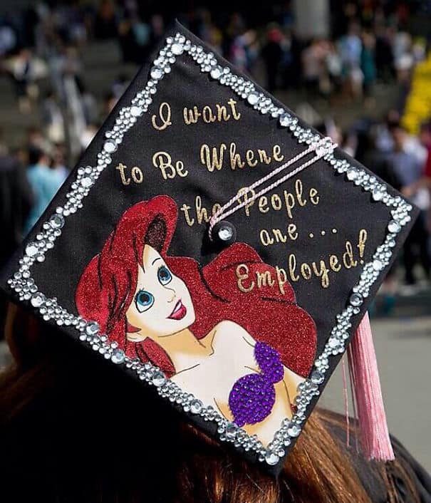 Disney Little Mermaid Graduation Cap Quote