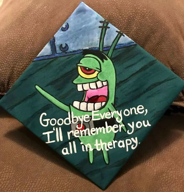 Funny Handpainted Graduation Cap