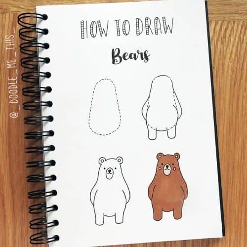 Bear Bullet Journal Doodles