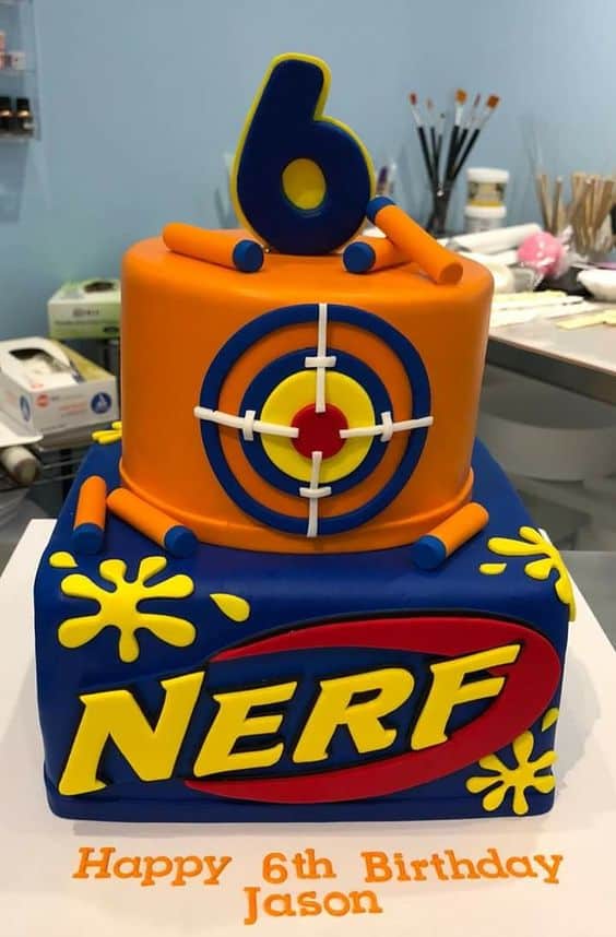 Nerf target cake