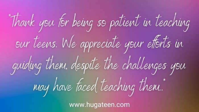 Thank You Teacher Quotes From Parents
