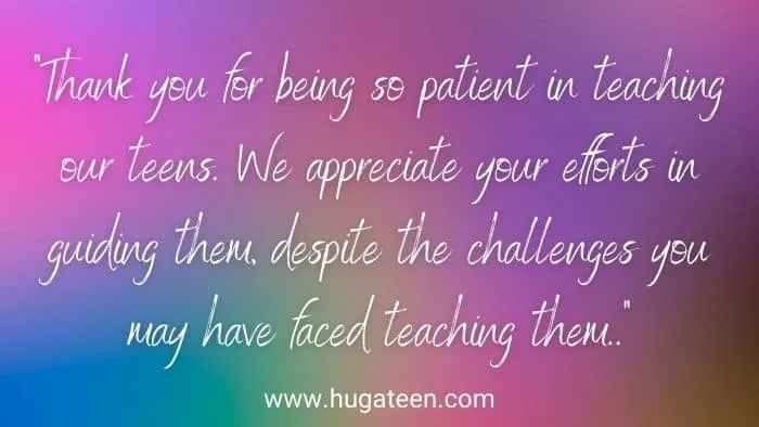 Thank You Teacher Quotes From Parents