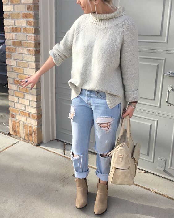 bf jeans with ankle boots