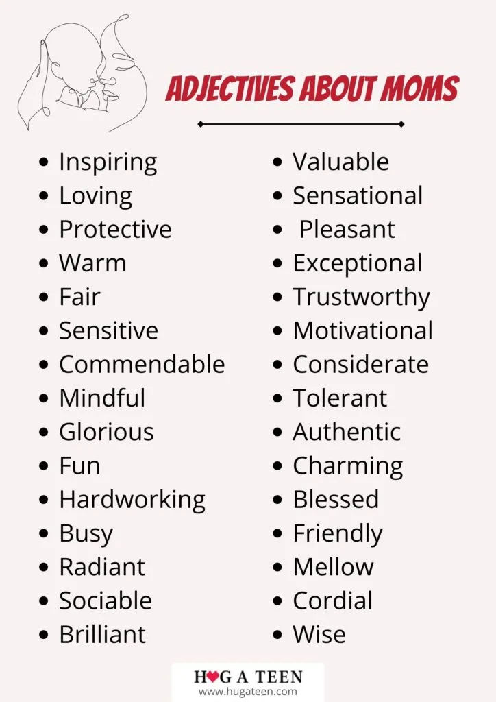 160 Beautiful Words To Describe Mom Hugateencom