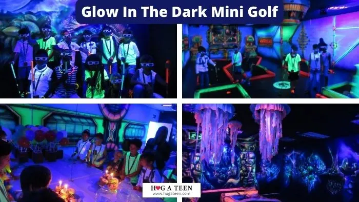 Glow in the dark mini golf 