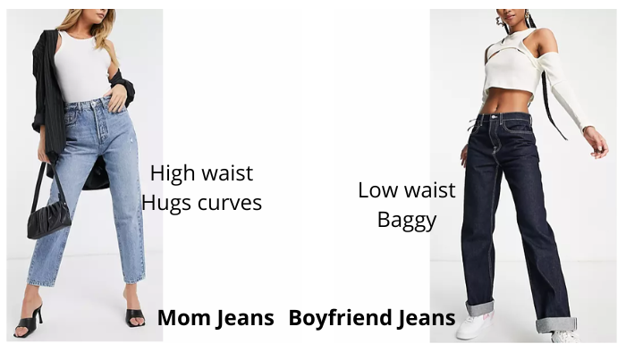 Moms vs boyfriend jeans