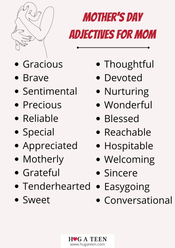 Mother's Day Adjectives For Mom