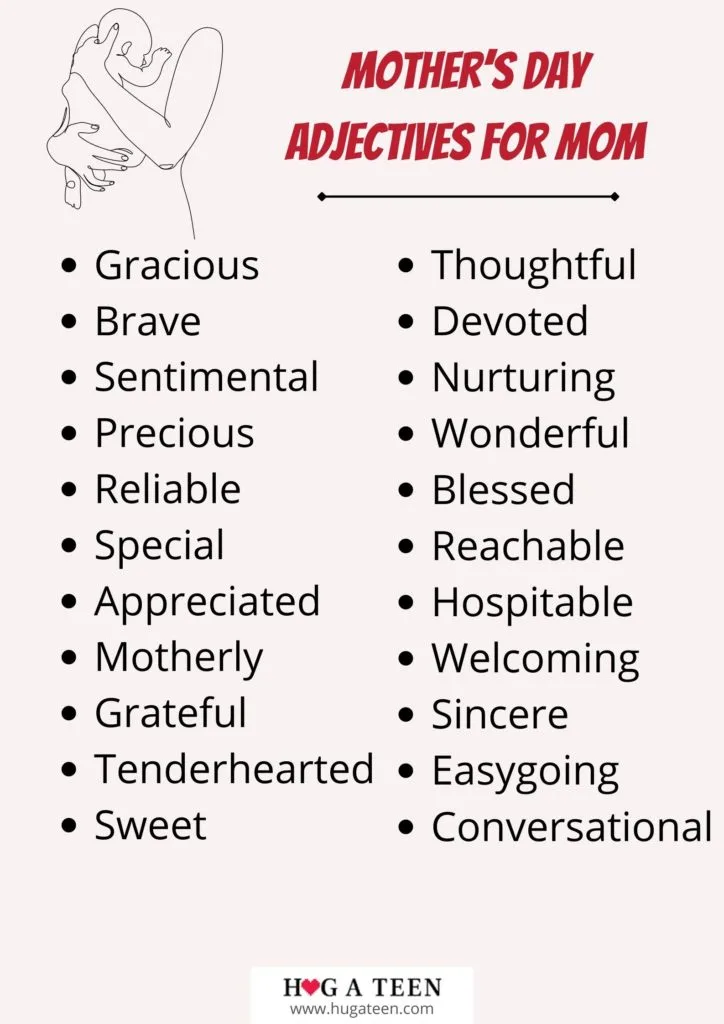 160 Beautiful Words To Describe Mom Hugateencom