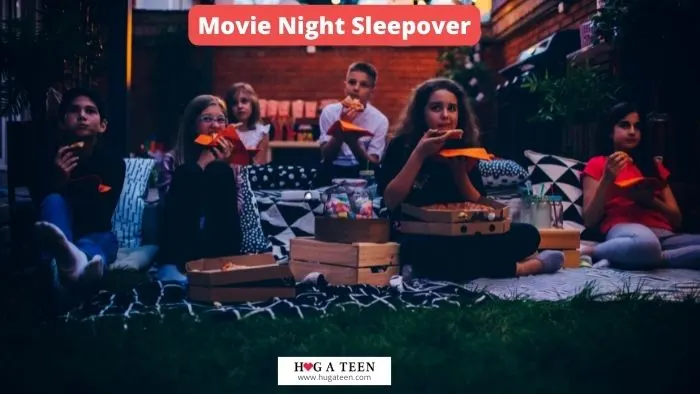 Movie night sleepover