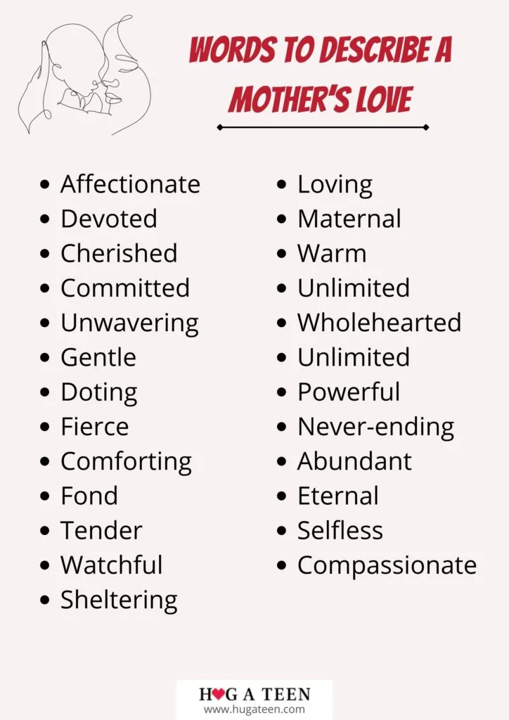 Words To Describe A Mother's Love