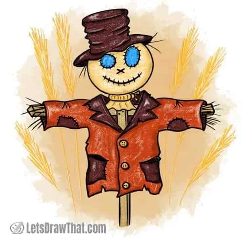 Scarecrow- Halloween Drawing Ideas