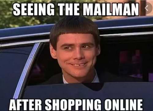 Cyber Monday Memes - seeing the mailman