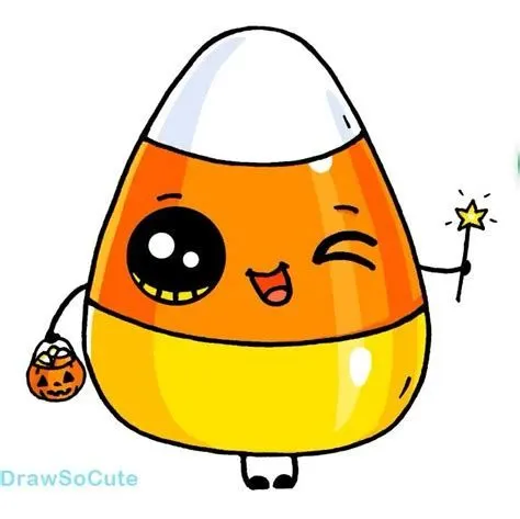 Candy Corn - Cute Halloween Drawings