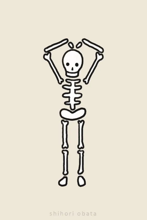 Skeleton - Easy Halloween Drawings