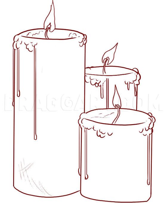 Candle - Simple Halloween Drawings