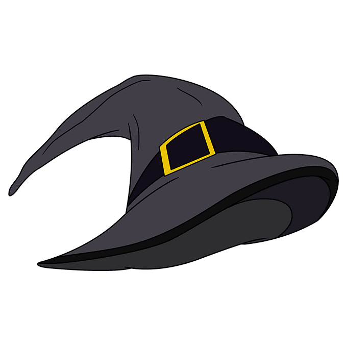 Witch Hat - Simple Halloween Drawings