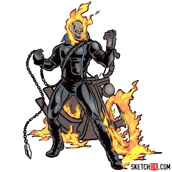 Ghost Rider - Cool Halloween Drawings
