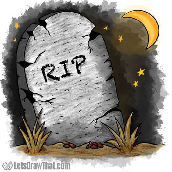Tombstone - Spooky Halloween Drawings