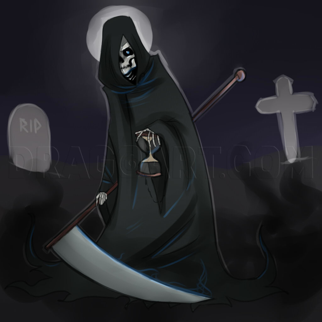 Grim Reaper - Scary Halloween Drawing Ideas