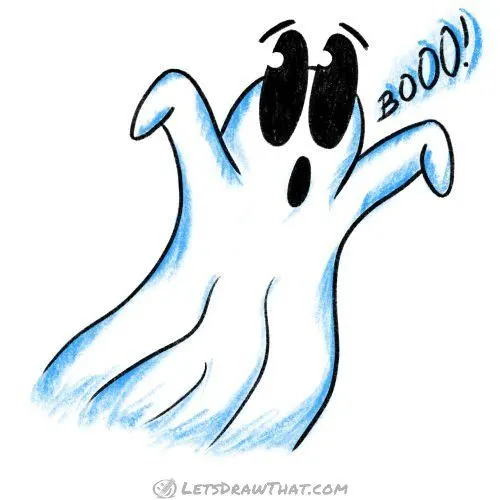 Ghost - Easy Halloween Drawing Ideas