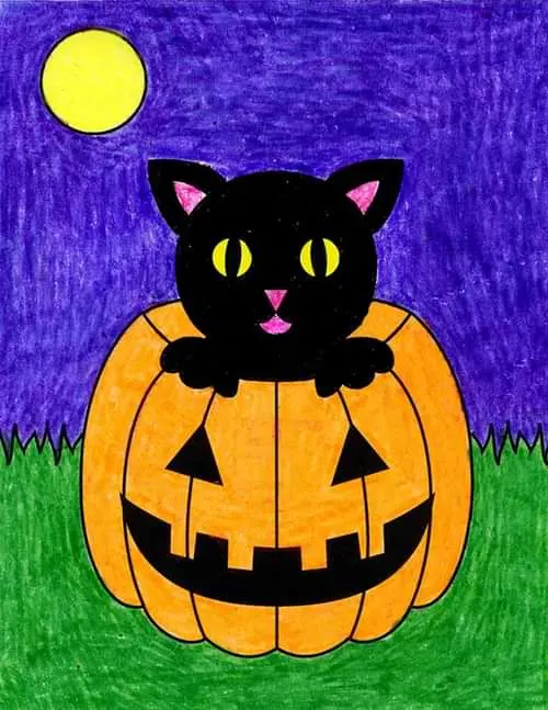 Halloween Cat - Happy Halloween Drawings