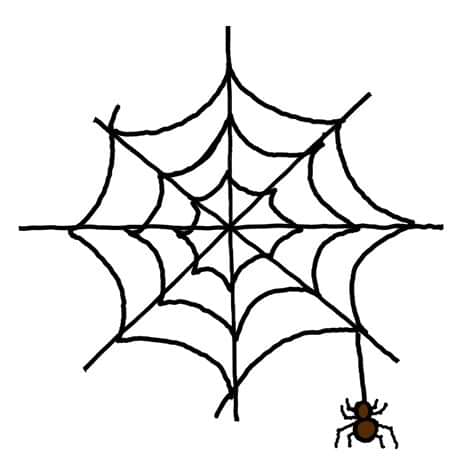 Spider Web - Small Halloween Drawings