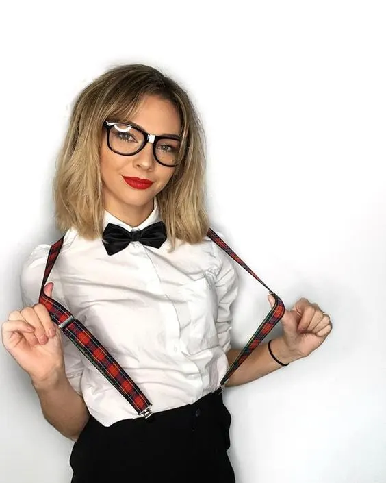 Nerdy Girl with Glasses
