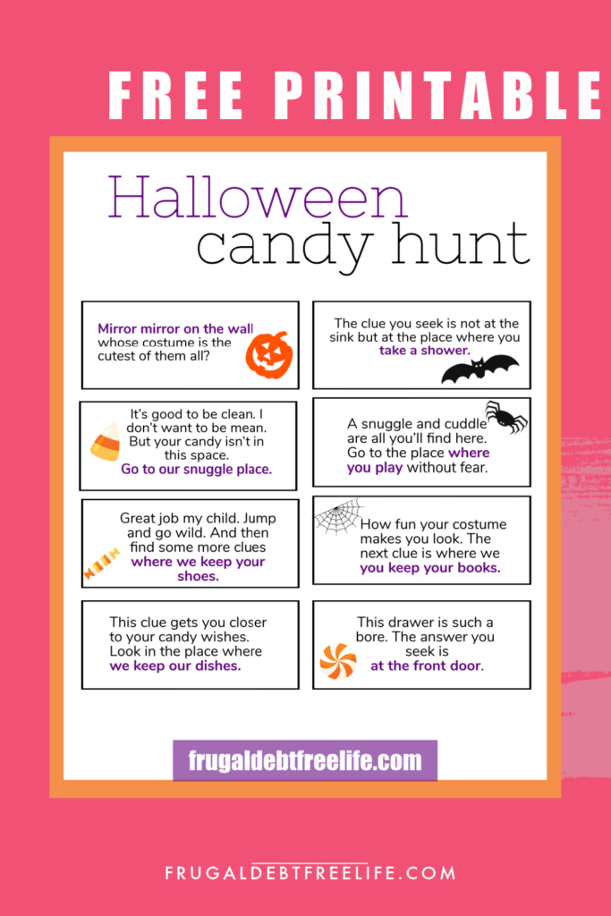 Candy Hunt Clues