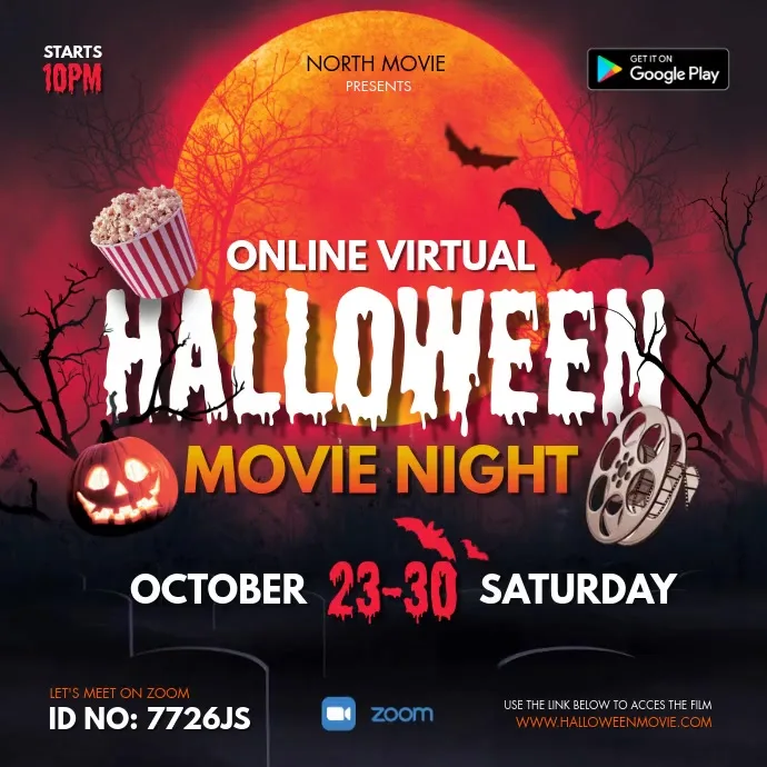 Online Halloween Movie Invitation
