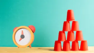 Clock timing stacking cups Thanksgiving Minute To Win It Games
