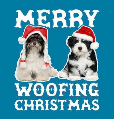 Merry Christmas Dog Puns - merry woofing christmas