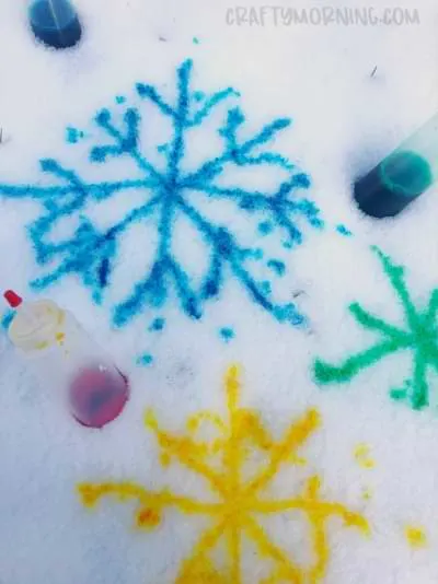 kids snow paint recipe